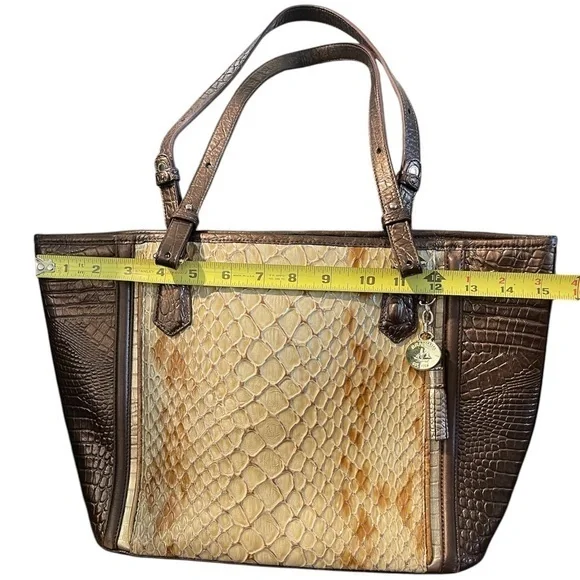 Set of Brahmin Handbag Medium Asher-Honey Carlisle With matching wallet - Picture 5 of 13